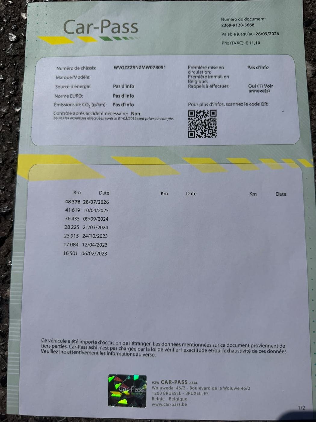 VW Tiguan Car-Pass